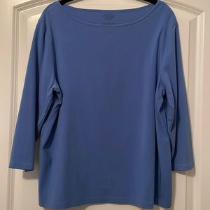 Talbots Blue Cotton Blend Tee
